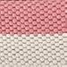 Blueberry Pet Leather Dog Collar for Large Dogs - Pink & Grey Classic Striped Design, Large Size 18