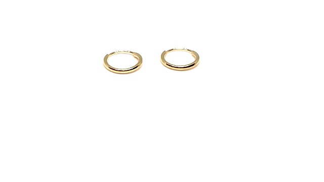 ピアス 10K Gold Tiny Shiny Finish Hoop Earring For Men & Women Amazon.com: 10K Yellow Gold Classic Shiny Polished Hoop
