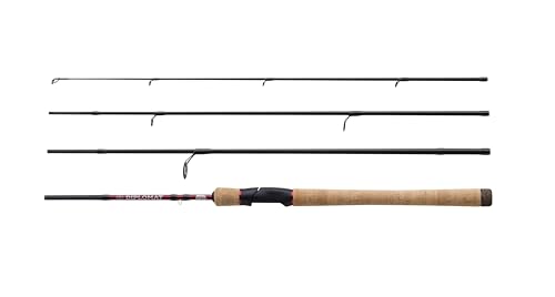 Abu Garcia Diplomat V2 Travel Fishing Rod – Compact 4-Piece Carbon Travel Rod for Multiple Species, Premium Cork Handle, Ideal for Freshwater and Saltwater Fishing 2.74m 5-21G