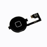 Homebutton for iPhone 4 A1349 A1332 Black Home Button with Flex Cable and Key Cap Assembly incl. 2 x screwdrivers for easy installation