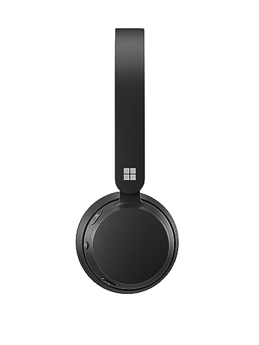 Microsoft Modern - Wireless Headset,Comfortable Stereo Headphones with Noise-Cancelling Microphone, USB-A dongle, On-Ear Controls, PC/Mac - Certified for Microsoft Teams,Black