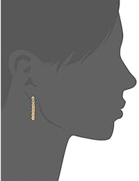 10 K Amarillo Oro Cuerda de diamond-cut Dangle Earrings