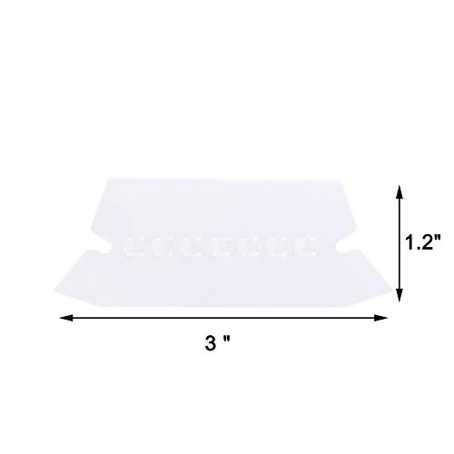 Aunifun 250 Sets Hanging File Folders Tabs and Inserts White Label Inserts for Letter Size Files Folder Organizer Quick Identification, 2 Inch Hanging File Inserts