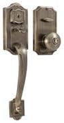 Weslock 1414/1400-I-A Antique Brass Colonial Cylinder Interconnected Handleset with Impresa Knob