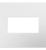 Legrand adorne 2-Gang Gloss White Double Square Wall Plate
