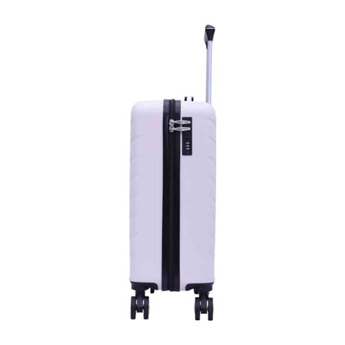 SANTINO Mala de Viagem Media 23kg Rígida ABS 4 Rodas 360º com TSA Leve Resistente Flexível Antifurto Off White Médio