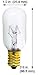 25 Watts T8 E12 Candelabra Base Dimmable Tubular Salt Lamp Bulb Incandescent 25T8 Appliance Light Microwave Oven 120V 2.44 inch 150Lm 2700K Warm White Clear - 6 Pack