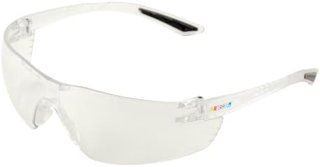 Encon Nascar 442 Wraparound High Performance Safety Eyewear with Gray Tip, Clear Lens, Clear Frame