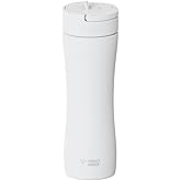 PerfectShaker LUMA Premium Stainless Steel Shaker with Built-in Straw - Double Wall Vacuum Insulated, Leak-Proof, Non-Toxic, ActionRod Mixing – Gym, Fitness & Travel Protein Shaker - 22oz (White)