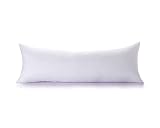 Acanva Soft Body Pillow Hypoallergenic Long Bed Sleeping Inserts for Side Sleepers, 20x60, White