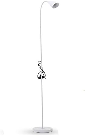 European style 5 Feet Dimmable warm/white LED Floor lamp Bedroom Reading Room lamp (White)