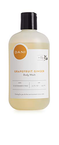 DANI Naturals Moisturizing Body Wash - pH Balanced, Sulfate and Paraben Free with Organic Aloe Vera - Great for Sensitive Skin -Grapefruit Ginger Scented â€“ 12 Ounces