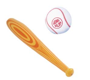 image for M&E Baseball PARTY DECORATIONS - Inflatable BASEBALL & BASEBALL BAT In