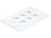 Monoprice 106733 Wall Plate for Keystone 6 Hole, White primary