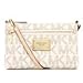 MICHAEL Michael Kors Large Wristlet MK PVC Logo (One Size, Vanilla)