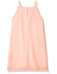 Amy Byer vestido de una línea con borde festoneado grande para niña