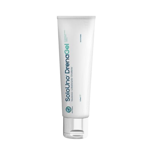 SoloUno® DrenaGel with Diosmin, Bromelain and Melilot – Lymphatic Drainage and Vasotonic Anti-Cellulite Gel | Stimulates circulation and reduces the feeling of heaviness in the legs – Made in Italy 125 ml