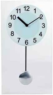Living Clear Glass Pendulum Clock 45 x 25cm new and boxed RRP £29.99