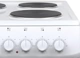Haden HES50W Electric Cooker 50cm 52L Freestanding 4 Solid Plate White view 4