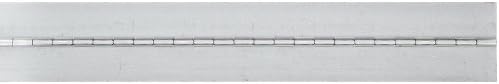 Steel Continuous Hinge without Holes, Electro-Galvanized Finish, 0.042" Leaf Thickness, 2" Open Width, 3/32" Pin Diameter, 1/2" Knuckle Length, 7' Long (Pack of 1)