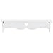 MyGift White Heart Design Wall Mounted Floating Storage Shelf with 4 Coat Hooks/Entryway Organizer Rack