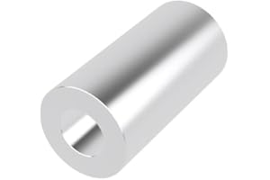 Aluminum Spacer 1" OD x 1/2" ID x Choose Your Length, Round Spacer Unthreaded Standoff Bushing Plain Finish, Fits Screws Bolts 1/2" or M12 by Metal Spacers Online (2" Length, 2 Pack)