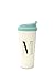 kate spade new york Initial Insulated Thermal Mug, 16 Ounce Travel Tumbler, M (Blue)