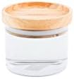 Peterson Housewares G0965132C Glass Canister with Wood Lid, Small, Clear