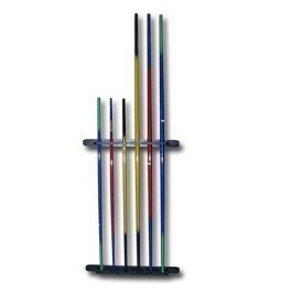 Playwell Black Multiple Wall Mounted Bo Staff Display - 6 Staff Display