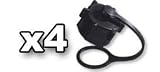 (4) Small Vent Cap for VP Racing Fuels 5 gallon gas jug and possibly other brands 24mm