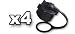 (4) Small Vent Cap for VP Racing Fuels 5 gallon gas jug and possibly other brands 24mm primary