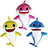 Eforoutdoor 3 Pack Small Shark Plush Toy Singing Shark Toys Great Gift for Baby Kids