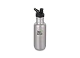 Klean Kanteen Wide Insulated Water Bottle, 12 Fluid Ounces with Cafe Cap 2.0 - Brushed Stainless, 18-Ounce