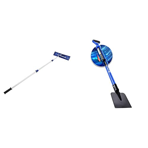 Poly Snow Rake Snow Joe RJ204M 21' Twist-n-Lock Telescoping Snow Shovel Roof Rake with ...