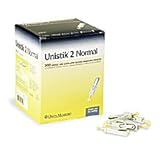 Unistik 2 EXTRA Safety Lancets - 21G 3.0mm depth lancet, 200 Unit / box Model OMMAT0714Z