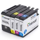 TekMall 4 Pack (1set) high yield Ink Cartridge for HP 932XL HP 933XL HP 932 HP 933 compatible with officejet 6100 6700 6600 7610 7612 7110 7510 7512 printer
