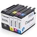 TekMall 4 Pack (1set) high yield Ink Cartridge for HP 932XL HP 933XL HP 932 HP 933 compatible with officejet 6100 6700 6600 7610 7612 7110 7510 7512 printer