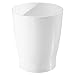 iDesign Small Round Plastic Bathroom Trash Can - Ideal for Bathroom or Office - White - Made in USA