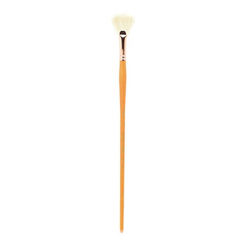 Princeton Refine Artist Brush, Brushes for Oil and Acrylic Paint, Series 5400 Natural Chunking Bristle, Fan, Size 6