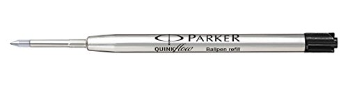 Parker Ball Point Pen Refills, Medium Point, Black Ink, Pack of 6