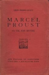 Book's Cover ofLéon Pierre-Quint. Marcel Proust sa vie son oeuvre