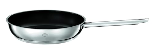 ROESLE ELEGANCE CeraPlus koekenpan, antiaanbaklaag & robuust - Ø 28 cm, hittebestendig tot 260 °C, keramische glazuurlaag, zilver, roestvrij staal 18/10, vaatwasmachinebestendig