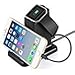 Fitbit Blaze Charger, MixMart 2 in 1 Charging Stand Station for Fitbit Blaze and Universal Smart Phones and Tablets (Black)