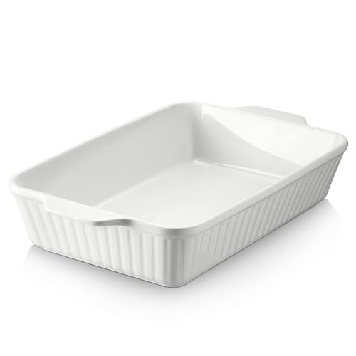 DOWAN Casserole Dish, 9x13 Ceramic Baking Dish, Large Lasagna Pan Deep for