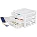 Sterilite 3-Drawer Organizer - ClearView Wide 2093 (White / Clear) (10.25