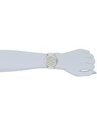 XOXO - Reloj analógico para mujer con carcasa plateada, esfera blanca, 7 bandas intercambiables incluidas, reloj oficial XOXO para mujer en tono plateado, correas de hebilla de silicona, modelo: XO9043
