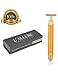 Face Massager By L'Allure Exclusive - 24k Gold Electric Facial Pulse Head Massage Tool Face Lift Kit Anti Aging Anti Wrinkle Treatment Remover Tighten Skin Energy Beauty Bar Cleanser for Women and Men