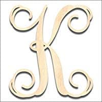 Back40Life - Precision Cut Vine Wood Monogram Letter - 6-inch Unfinished K