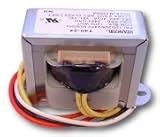 White-Rodgers Class 2 Transformer, 40 VA Rating, 120/208/240VAC Input Voltage, 24VAC Output Voltage - 90-T40F3