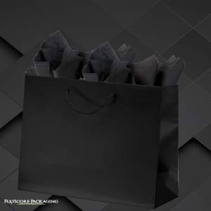 Flexicore Packaging| Gift Wrap Tissue Paper|15"x20"|100 Count (Black, 100 Sheets)